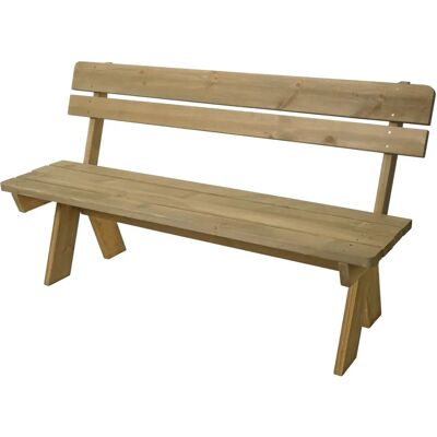 Banc de jardin Mendler HWC-L66 - Bois Naturel 3 Places - Publicité Banc de jardin Mendler HWC-L66 - Bois Naturel 3 Places - Publicité