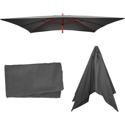 Housse imperméable pour parasol rectangulaire Mendler - UV 50 - Publicité Housse imperméable pour parasol rectangulaire Mendler - UV 50 - Publicité