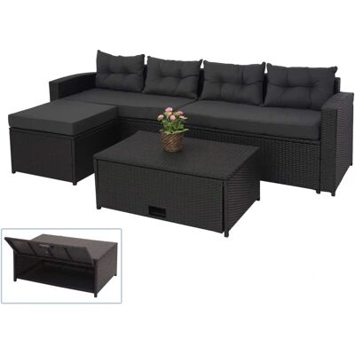 Ensemble de Mobilier de Jardin Mendler Noir avec Coussins - Extérieur - Publicité Ensemble de Mobilier de Jardin Mendler Noir avec Coussins - Extérieur - Publicité