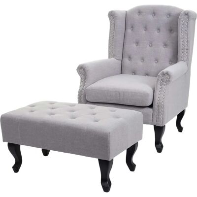 MCW - Oxford - Grau - Ottoman - Sessel MCW - Oxford - Grau - Ottoman - Sessel