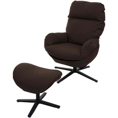 HHG - Sillón + taburete 420 - Marrón - Chair HHG - Sillón + taburete 420 - Marrón - Chair