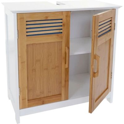 HHG Mueble de baño Bambú 60x60x30cm - Marrón HHG Mueble de baño Bambú 60x60x30cm - Marrón