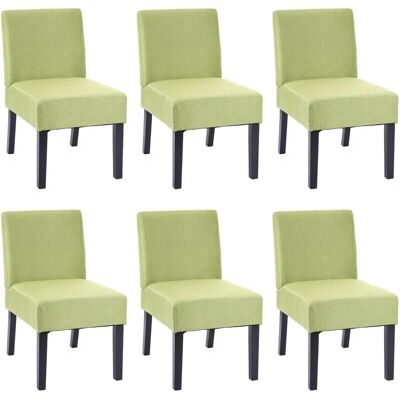 HHG - Modello 172 - Set di 6 sedie da pranzo verdi - Sedia da pranzo HHG - Modello 172 - Set di 6 sedie da pranzo verdi - Sedia da pranzo