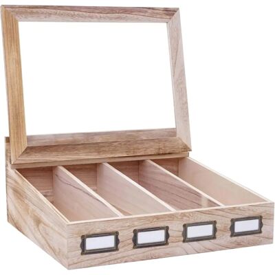 Organisateur de Cuisine Vintage en Bois de Paulownia - Mendler Organisateur de Cuisine Vintage en Bois de Paulownia - Mendler