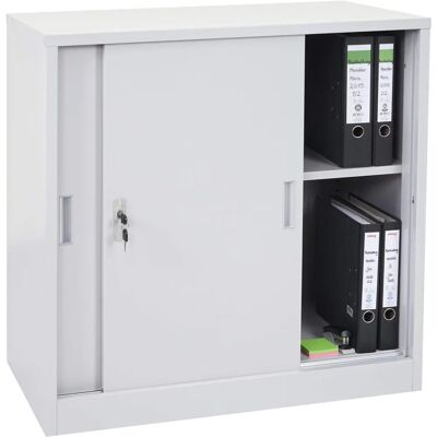 MENDLER Armoire de Bureau en Acier - Gris - 90x90x45cm - Publicité MENDLER Armoire de Bureau en Acier - Gris - 90x90x45cm - Publicité