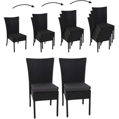 MENDLER Modèle HWC-G19 Chaises de Jardin en Polyrotin - Empilables - Publicité MENDLER Modèle HWC-G19 Chaises de Jardin en Polyrotin - Empilables - Publicité