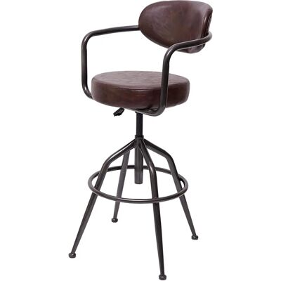 Tabouret de Bar Industriel Ajustable MENDLER - Style Vintage - Acier & PU - Publicité Tabouret de Bar Industriel Ajustable MENDLER - Style Vintage - Acier & PU - Publicité