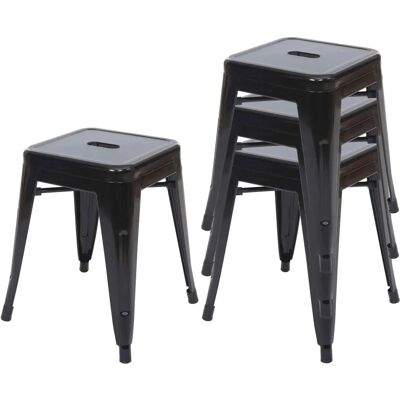HHG - 787 - Nero - Metallo - Sgabello HHG - 787 - Nero - Metallo - Sgabello