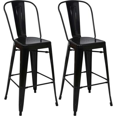 HHG - 812 - Metallo industriale - Nero - Bar stools HHG - 812 - Metallo industriale - Nero - Bar stools