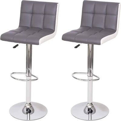 MENDLER Marque Tabouret de Bar Moderne Réglable - Gris-Blanc - Tabouret de Bar - Publicité MENDLER Marque Tabouret de Bar Moderne Réglable - Gris-Blanc - Tabouret de Bar - Publicité