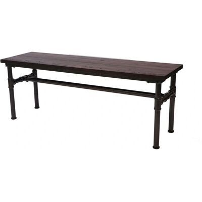 MENDLER Banc Style Industriel Noir-Marron - Bancs - Publicité MENDLER Banc Style Industriel Noir-Marron - Bancs - Publicité