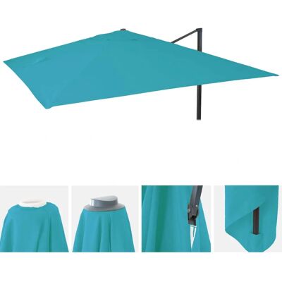 MENDLER - Housse de parasol rectangulaire turquoise - Résistante aux intempéries - Publicité MENDLER - Housse de parasol rectangulaire turquoise - Résistante aux intempéries - Publicité