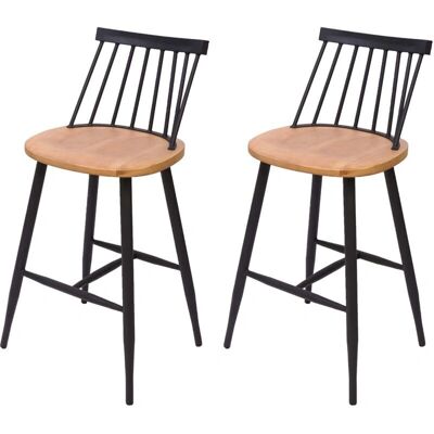 HHG - 875 - Legno massiccio - Design retrò - Bar Stool Set HHG - 875 - Legno massiccio - Design retrò - Bar Stool Set