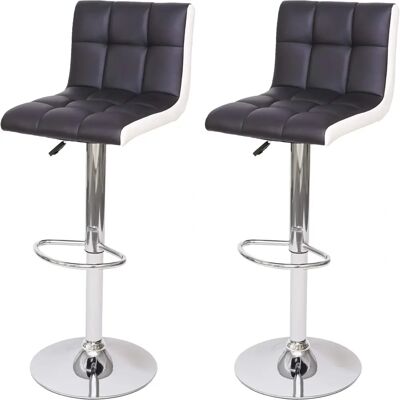 MENDLER Tabourets de Bar Réglables Blanc-Noir - Bar Stool - Publicité MENDLER Tabourets de Bar Réglables Blanc-Noir - Bar Stool - Publicité
