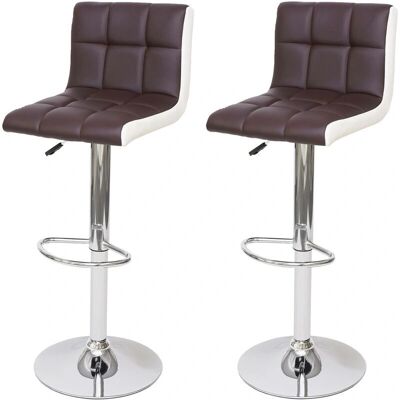 Taburetes de Barra HHG 232 - Marrón-Blanco - Muebles de Bar Taburetes de Barra HHG 232 - Marrón-Blanco - Muebles de Bar