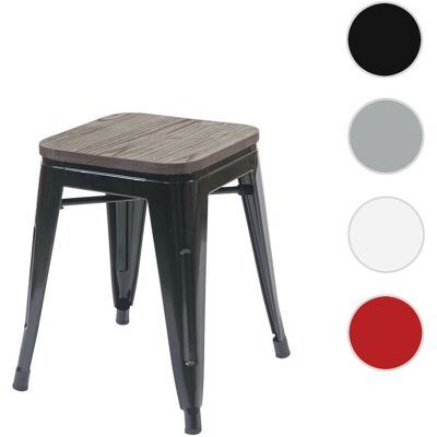 HW Tabouret de Bar - Empilable Moderne Métal Bois Blanc - Tabouret de Bar - Publicité HW Tabouret de Bar - Empilable Moderne Métal Bois Blanc - Tabouret de Bar - Publicité