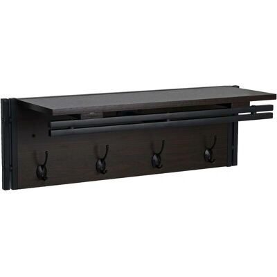 Perchero de pared Hegele HHG - Estructura 3D, 4 ganchos, 15kg, Marrón Perchero de pared Hegele HHG - Estructura 3D, 4 ganchos, 15kg, Marrón