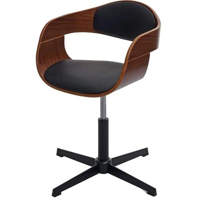 Chaise de bureau MENDLER - HWC-H46 Réglable Pivotante Élégant Bois Eco-cuir Noir - Publicité Chaise de bureau MENDLER - HWC-H46 Réglable Pivotante Élégant Bois Eco-cuir Noir - Publicité
