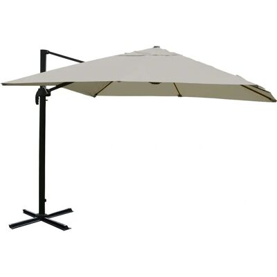 Mendler Elfenbein Grau 3x4m Sonnenschirm - UV-Schutz, Verstellbarer Neigung, Windfest Mendler Elfenbein Grau 3x4m Sonnenschirm - UV-Schutz, Verstellbarer Neigung, Windfest