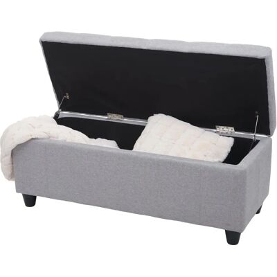 Banquette de Rangement Kriens MENDLER - Tissu Gris Moderne - Assise et Rangement - Publicité Banquette de Rangement Kriens MENDLER - Tissu Gris Moderne - Assise et Rangement - Publicité