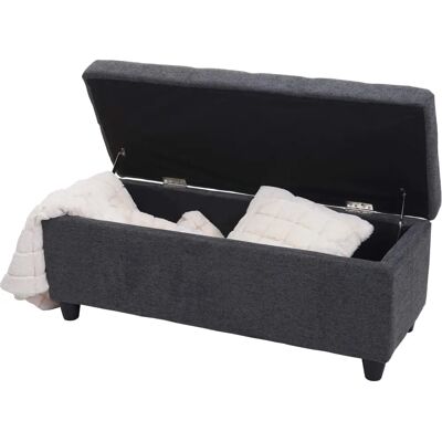 MENDLER Banquette de Rangement Kriens Gris - Design Moderne - 200kg Capacité - Publicité MENDLER Banquette de Rangement Kriens Gris - Design Moderne - 200kg Capacité - Publicité