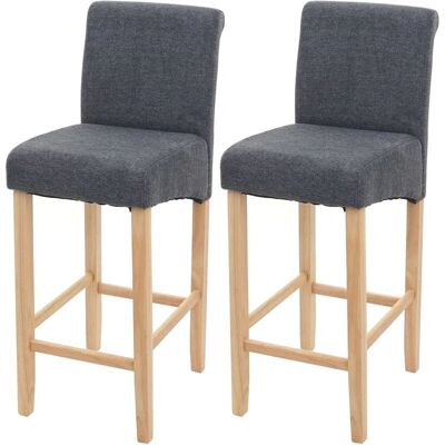 Taburetes de bar HHG Modelo 717 de madera y tela Taburetes de bar HHG Modelo 717 de madera y tela