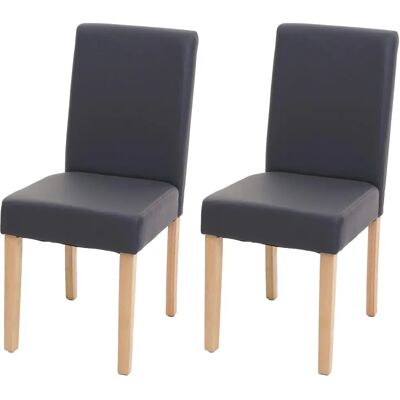 MENDLER - Ensemble 2 chaises Littau gris - Chaises de salle à manger - Publicité MENDLER - Ensemble 2 chaises Littau gris - Chaises de salle à manger - Publicité