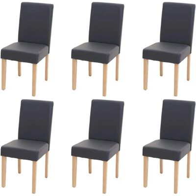 Mendler Set 6x Sedie Littau Ecopelle Opaca Soggiorno Cucina Sala Da Pranzo - Ensemble de 6 Chaises - Publicité Mendler Set 6x Sedie Littau Ecopelle Opaca Soggiorno Cucina Sala Da Pranzo - Ensemble de 6 Chaises - Publicité