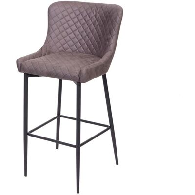 HHG - HHG-062 - Grauer Stoff - Vintage-Metall - Bar Stool HHG - HHG-062 - Grauer Stoff - Vintage-Metall - Bar Stool