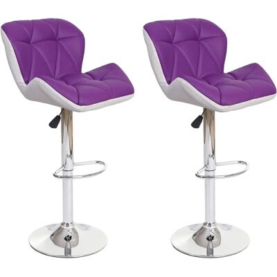 MENDLER Tabouret de Bar Violet Réglable - Type de Bar - Publicité MENDLER Tabouret de Bar Violet Réglable - Type de Bar - Publicité
