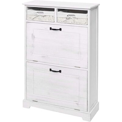 HHG - 670 - Weiß - 100x60x24 cm - Shoe cabinet HHG - 670 - Weiß - 100x60x24 cm - Shoe cabinet