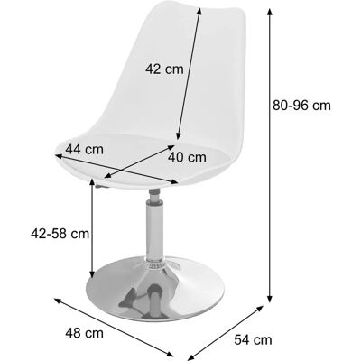 HHG - Malmö T501 - Weißes PU-Leder - Chrombasis - Stuhl HHG - Malmö T501 - Weißes PU-Leder - Chrombasis - Stuhl
