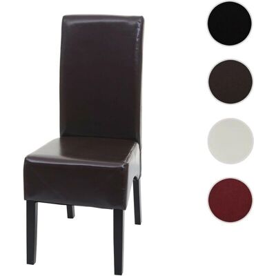Chaise de salle à manger en cuir noir MENDLER - Chaise - Publicité Chaise de salle à manger en cuir noir MENDLER - Chaise - Publicité