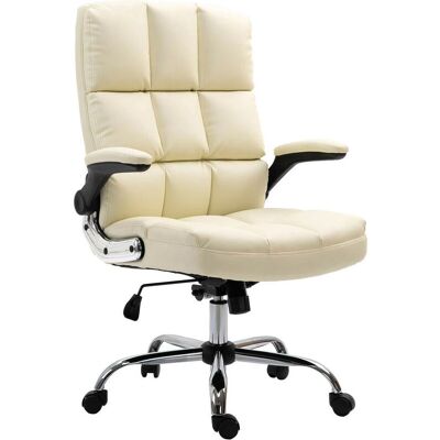 Chaise de Bureau Mendler HWC-J21 Crème - Ergonomique, Pivotante, Réglable - Publicité Chaise de Bureau Mendler HWC-J21 Crème - Ergonomique, Pivotante, Réglable - Publicité