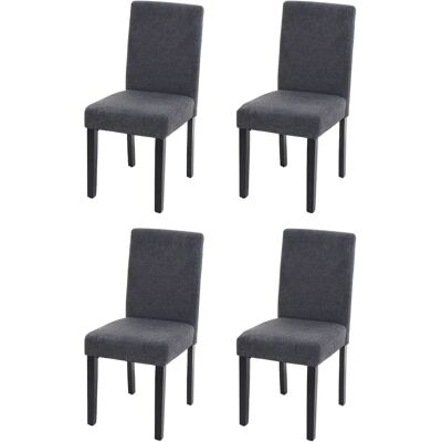 MCW Littau Schrift Graue Textil Esszimmerstühle - 4er Set MCW Littau Schrift Graue Textil Esszimmerstühle - 4er Set