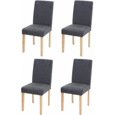 HHG Littau Sillas de comedor gris antracita - Sillas de comedor HHG Littau Sillas de comedor gris antracita - Sillas de comedor