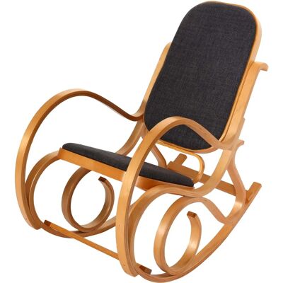 Fauteuil à bascule Mendler M41 - Retro en bois et tissu - Publicité Fauteuil à bascule Mendler M41 - Retro en bois et tissu - Publicité