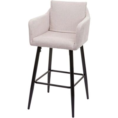 Tabouret de Bar Beige Mendler - Métal & Tissu - Design Moderne - Publicité Tabouret de Bar Beige Mendler - Métal & Tissu - Design Moderne - Publicité