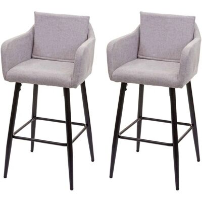 HHG - 754 - gris claro - 2 - taburetes de bar HHG - 754 - gris claro - 2 - taburetes de bar