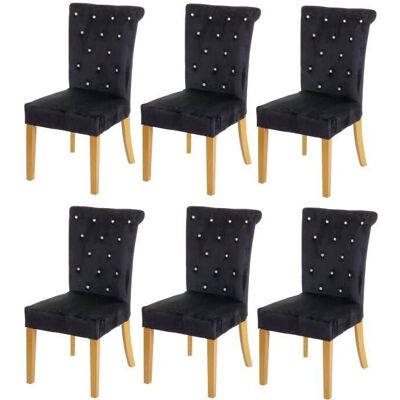 Chaises de salle à manger en velours Mendler HWC-D22 - Lot de 6 - Publicité Chaises de salle à manger en velours Mendler HWC-D22 - Lot de 6 - Publicité