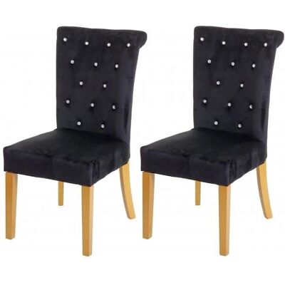 MENDLER Chaises de Salle à Manger en Velours Noir - Élégantes & Confortables - Publicité MENDLER Chaises de Salle à Manger en Velours Noir - Élégantes & Confortables - Publicité
