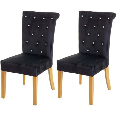 HHG - 513 - Samt Schwarz - Goldene Beine - Esszimmerstühle HHG - 513 - Samt Schwarz - Goldene Beine - Esszimmerstühle