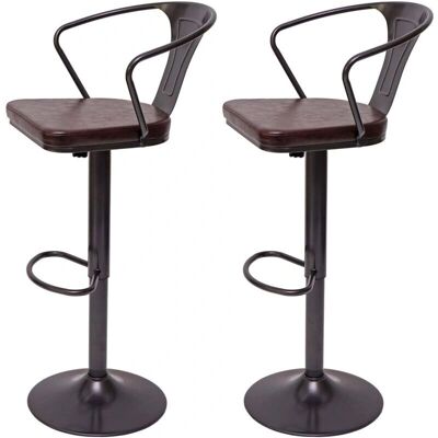 HHG - 443b - Negro-Marrón - Taburete de bar HHG - 443b - Negro-Marrón - Taburete de bar