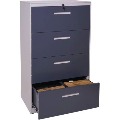 Armoire à dossiers en acier Mendler HWC-A10 - 3/4 tiroirs, Gris foncé - Rangement bureau - Publicité Armoire à dossiers en acier Mendler HWC-A10 - 3/4 tiroirs, Gris foncé - Rangement bureau - Publicité