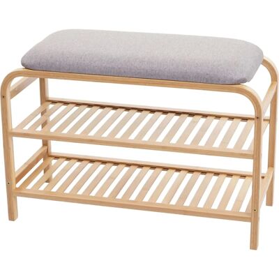 MCW F72 (70 cm) - Sitzbank - Modern, Grau, Bambus MCW F72 (70 cm) - Sitzbank - Modern, Grau, Bambus