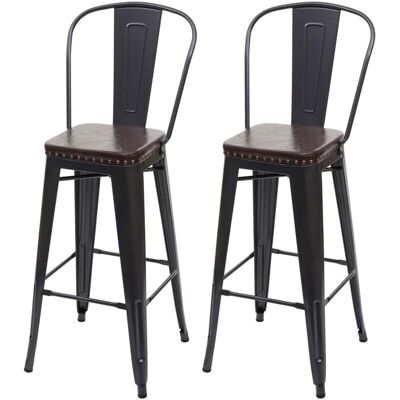 HHG - 445c - Nero-marrone - Sgabelli da bar HHG - 445c - Nero-marrone - Sgabelli da bar