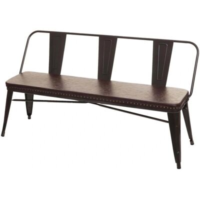 HHG - 491 - braun - Polyurethanleder - Sitzbank HHG - 491 - braun - Polyurethanleder - Sitzbank