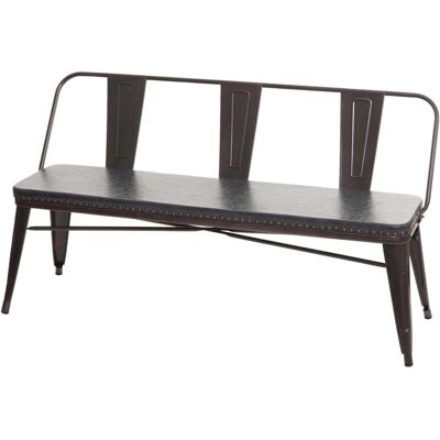HHG - 491 - ecopelle Chesterfield - nero-grigio - Panca HHG - 491 - ecopelle Chesterfield - nero-grigio - Panca