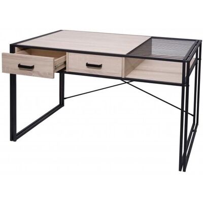 Bureau HW HWC-H91 avec tiroirs - Style industriel - Publicité Bureau HW HWC-H91 avec tiroirs - Style industriel - Publicité