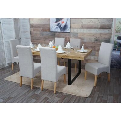 MCW Crotone-Set aus 6 beigen Esszimmerstühlen MCW Crotone-Set aus 6 beigen Esszimmerstühlen